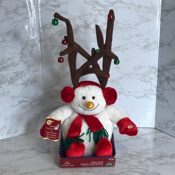 Holiday time Christmas singing snowman “let it snow” plush in box - Picture 1 of 12